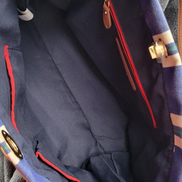 Tommy Hilfiger Vtg Y2k Striped Handbag Tote Purse - Picture 3 of 4